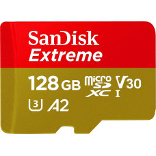 Sandisk Karta SanDisk Extreme MicroSDXC 128 GB Class 10 UHS-I/U3 A2 V30 (SDSQXAA-128G-GN6MA)