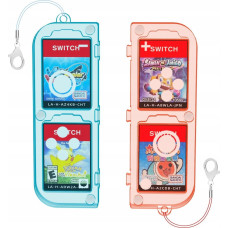 JYS CASE CASE Case Box for Game Cards for Nintendo Switch OLED / Transparent Blue-Red.