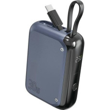 4Smarts Powerbank Powerbank Pocket mit USB-C Cable 10000mAh, stahlblau
