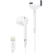 Foneng In-ear Headphones, wired T28, Lightning, remote control (white)