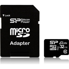 Silicon Power Elite MicroSDHC 32 GB Class 10 UHS-I card (SP032GBSTHBU1V10-SP)