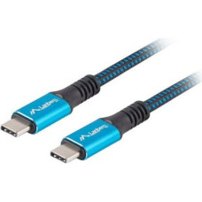 Lanberg Kabel USB Lanberg USB-C - USB-C 0.5 m Czarno-niebieski (CA-CMCM-45CU-0005-BK)