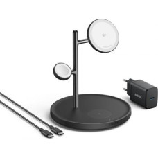 Anker MagGo 3-w-1 Stand 15W Qi2 czarny