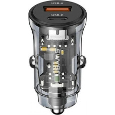 Ładowarka samochodowa Usams 30W 1xUSB+1 1xUSB-C Szybkie ładowanie