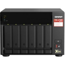 Qnap TS-673A NAS Tower Ryzen Embedded V1500B 8 GB DDR4 0 TB QNAP Turbo System Black