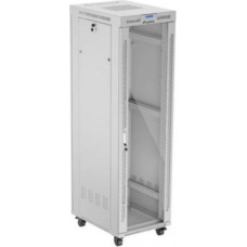 Lanberg Szafa stojąca rack 19 42U 600x800 szara drzwi szklane flack pack