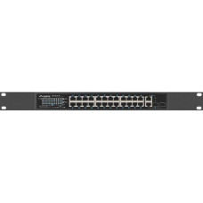 Lanberg Switch 24x 100MB POE+ /2x COMBO 250W RSFE-24P-2C-250