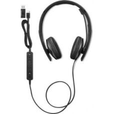 Słuchawki Lenovo 4XD1M45627 Przewodowy zestaw słuchawkowy USB Typ-C Czarny