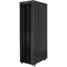 Lanberg Standing rack cabinet 19 inches 47U 800x1200mm, glass LCD doors (FLAT PACK) black