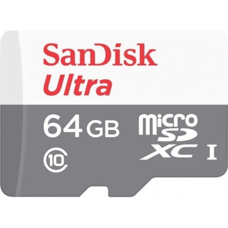 Sandisk Ultra MicroSDXC 64 GB Class 10 UHS-I Card (SDSQUNR-064G-GN3MN)