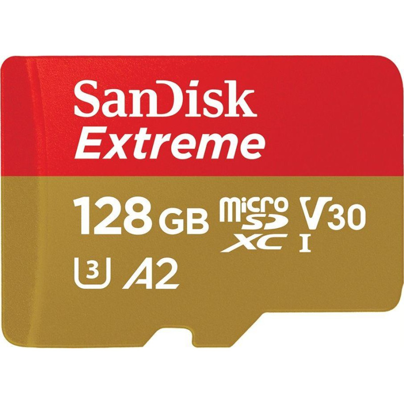 Sandisk Karta SanDisk Extreme MicroSDXC 128 GB Class 10 UHS-I/U3 A2 V30 (SDSQXAA-128G-GN6AA)