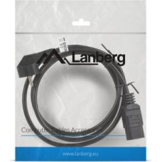 Lanberg Kabel zasilający CEE 7/7 - IEC 320 C19, 1,8 m, czarny (CA-C19C-10CC-0018-BK)