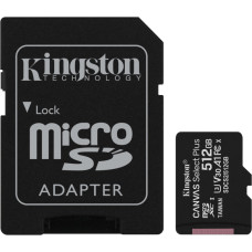 Kingston Karta Kingston Canvas Select Plus MicroSDXC 512 GB Class 10 UHS-I/U3 A1 V30 (SDCS2/512GB)
