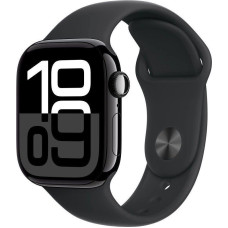Apple Watch Series 10 GPS + Cellular 42 mm Jet Black Aluminium Case with Black Sport Band - M/L