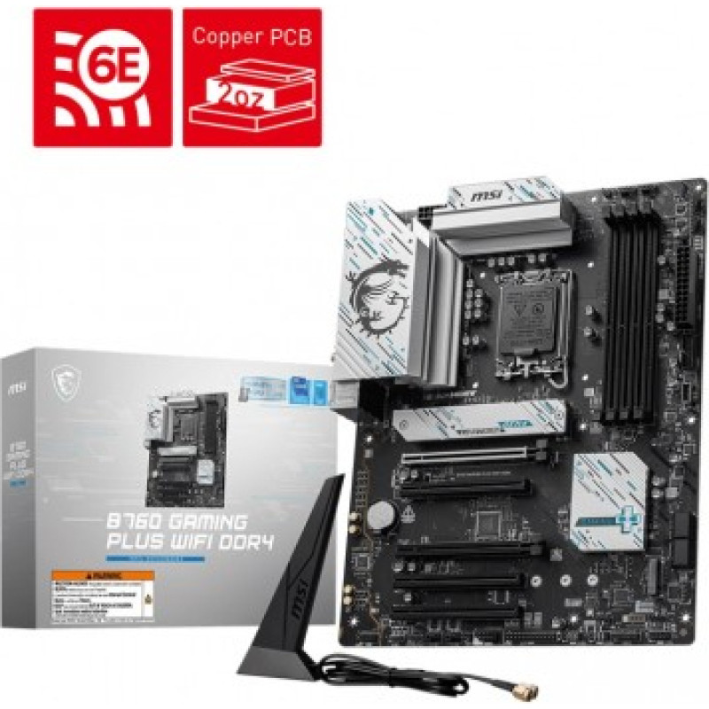 Płyta główna MSI B760 GAMING PLUS WIFI s1700 4DDR4 DP/HDMI ATX