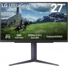 Lg Electronics Monitor 27 cali 27GS85Q-B QHD UltraGear 100Hz, 1ms, 400cd, HDMI, DP, USB, Pivot, HAS