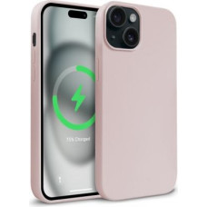 Etui Crong iPhone 15 MagSafe piaskowy róż