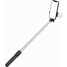 Hurtel Selfie stick Selfie stick WR1YXS telescopic tripod 0.71m with round light - black
