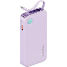 Usams Powerbank Powerbank with Retractable Lightning cable 10000 mAh PD 20W Fast Charge XY Series purple/purple 10KCD22503 (US-CD225)