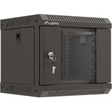 Lanberg Szafa instalacyjna rack wisząca 10 cali 4U 300x300 czarna