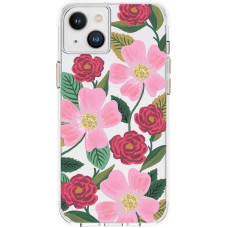 Noname Rifle Paper Clear - iPhone 14 Plus Case Decorated with Gold (Rose Garden)