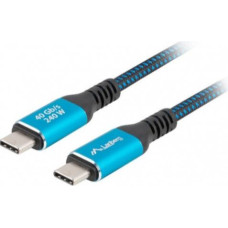 Lanberg Kabel USB-C M/M USB4 1.5M 240W 60HZ czarno-niebieski