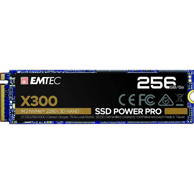 Emtec X300 Power Pro 256GB M.2 2280 PCI-E x4 Gen3 NVMe SSD (ECSSD256GX300)