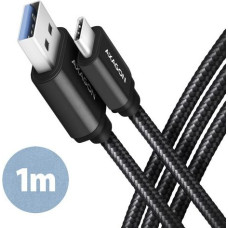 Kabel Axagon USB-A - USB-C 1 m czarny (BUCM3-AM10AB)