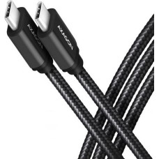 Axagon BUCM3-CM10AB kabel USB-C USB-C 3.2 Gen 1, 1m, PD 60W, 3A, ALU, oplot, czarny
