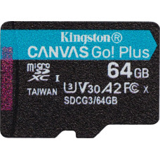 Kingston Canvas Go! Plus MicroSDXC 64 GB Class 10 UHS-I/U3 A2 V30 (SDCG3/64GBSP)