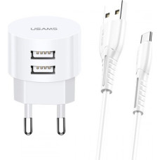 Usams Charger T20 2xUSB 2,1A microUSB