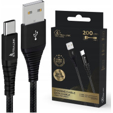Extralink Cable USB Typ-A to USB Typ-C Smart Life Braided 15W 2m black