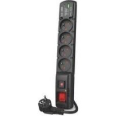 Acar Listwa przeciwprzepięciowa Acar F4 USB A+C (szybka ładowarka) 5m ; czarny