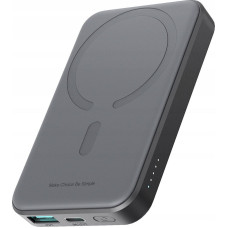 Joyroom Powerbank Powerbank JR-W020 Mini 5000mAh USB-A USB-C inductive 20W - black + USB-C / USB-C cable