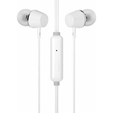 HP DHE-7000 headphones, headphones with microphone, volume control, white, 2.0, in-ear type 3.5 mm jack