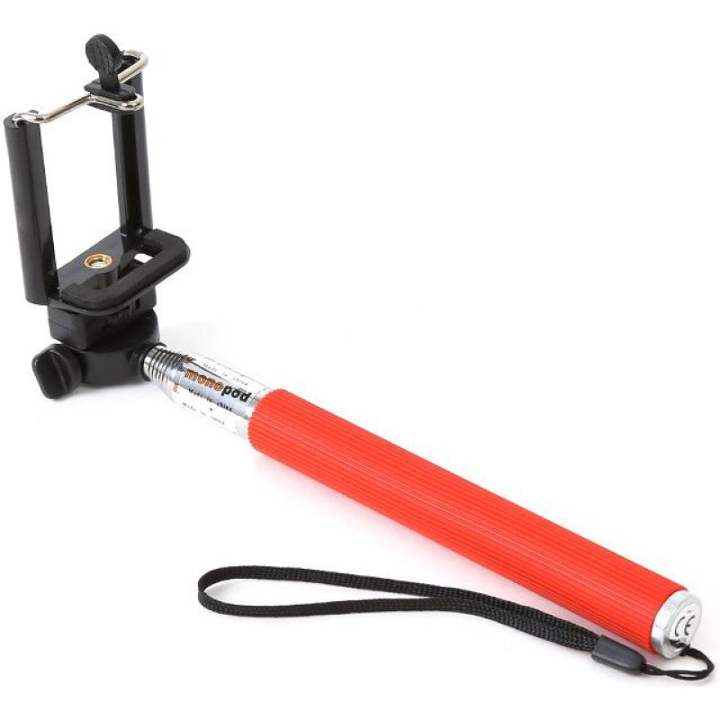 Omega Selfie Stick Platinet Sport Telescopic Pole Stick Red (OMMPKR)