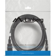 Kabel zasilający Lanberg IEC 320 C13 - C14, 5m czarny (CA-C13E-11CC-0050-BK)