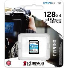 Kingston Karta Kingston Canvas Go! Plus SDXC 128 GB Class 10 UHS-I/U3 V30 (SDG3/128GB)