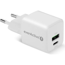 Everactive ŁADOWARKA DO TELEFONU GAN 1X US B, 1X USB-C 20W BIAŁA