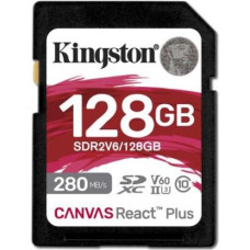 Karta Kingston Canvas React Plus SDXC 128GB Class 10 UHS-II/U3 V60 (SDR2V6/128GB)