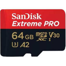 Sandisk Karta SanDisk Extreme PRO MicroSDXC 64 GB Class 10 UHS-I/U3 A2 V30 (SDSQXCU-064G-GN6MA)