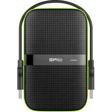 Silicon Power Dysk zewnętrzny HDD Silicon Power Armor A60 5TB Czarno-zielony (SP050TBPHDA60S3K)