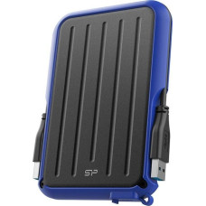 Silicon Power Dysk zewnętrzny HDD Silicon Power Armor A66 4TB Czarno-niebieski (SP040TBPHD66LS3B)