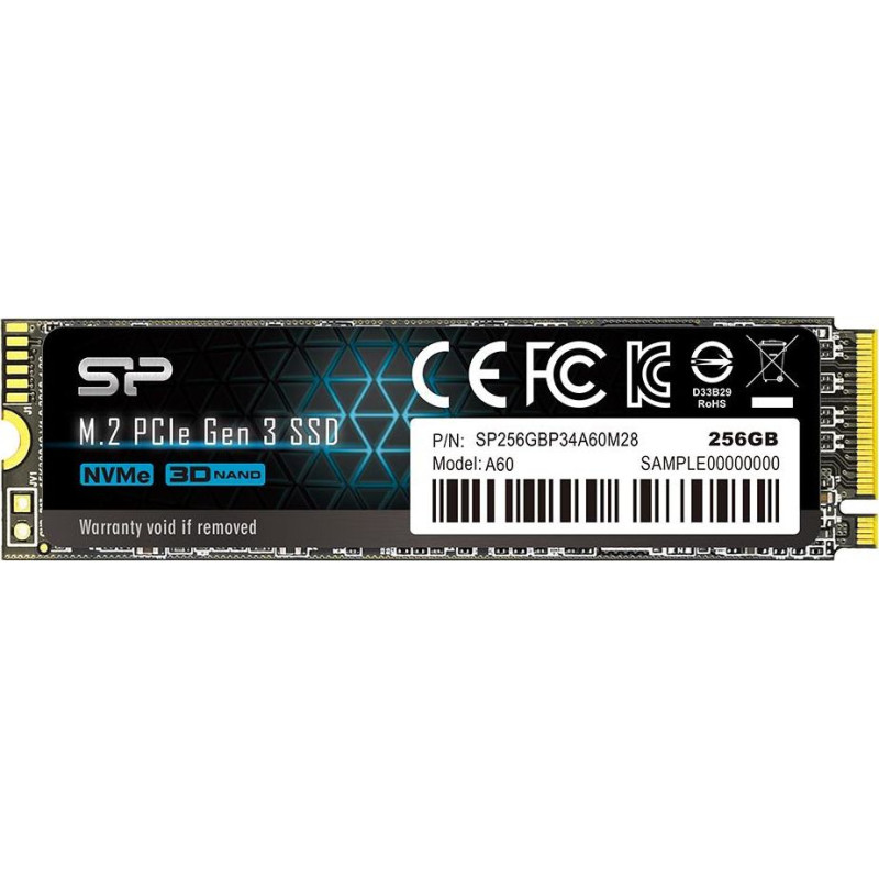 Silicon Power Dysk SSD Silicon Power P34A60 256GB M.2 2280 PCI-E x4 Gen3 NVMe (SP256GBP34A60M28)