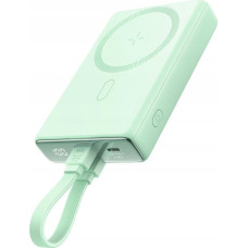 Joyroom Powerbank Powerbank JR-PBM01 MagSafe 10000mAh 20W with cradle + Lightning / USB-C cable green