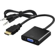 Adapter Savio CL23B HDMI-VGA