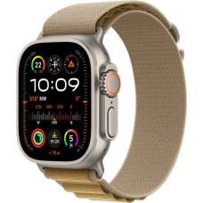 Apple Watch Ultra 2 GPS + Cellular 49 mm Natural Titanium Case with Tan Alpine Loop - Large