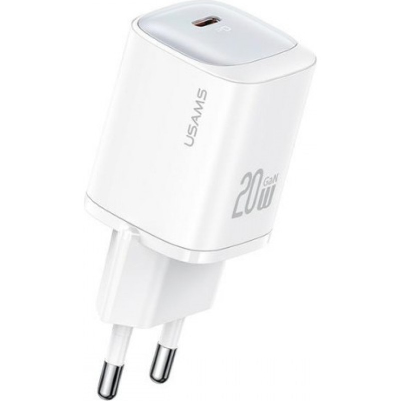 Usams Charging 20W GaN USB-C Fast Charging CC248 Whi