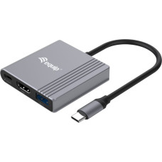 Equip AV Adapter Dock USB-C->HDMI,USB3.0,100WPD 4K60Hz 0.15m gr