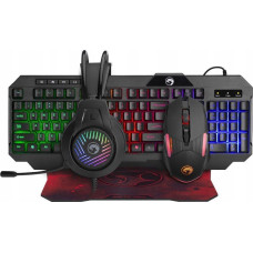Marvo CM430 CZ/SK, zestaw klawiatura mysz dla graczy, podkładka pod mysz, klawiatura, CZ/SK, gaming, membranowa przewodowa (USB), cz